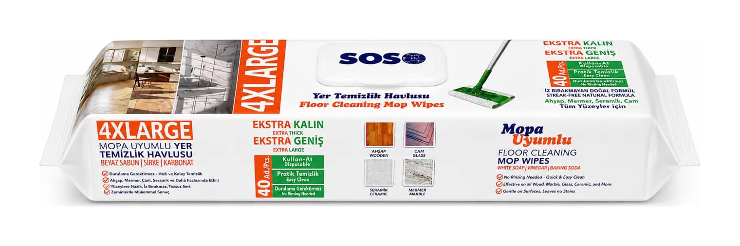 4X Large Floor Mop Wipes