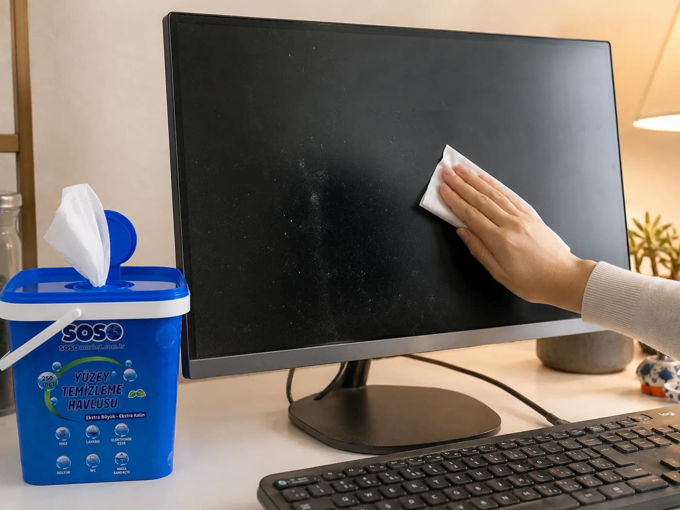 Surface Cleaning Wipes in a Bucket