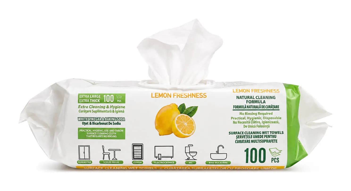 Surface Cleaning Wipes, Lemon