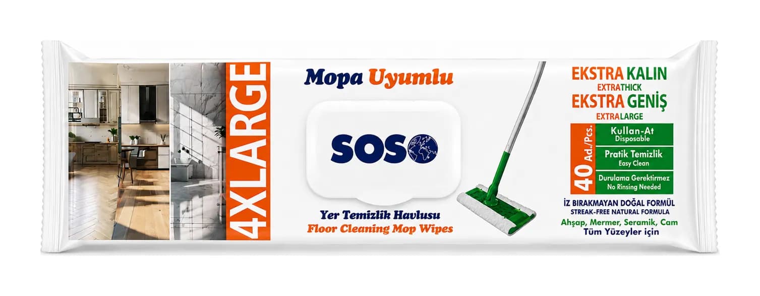 4X Large Floor Mop Wipes