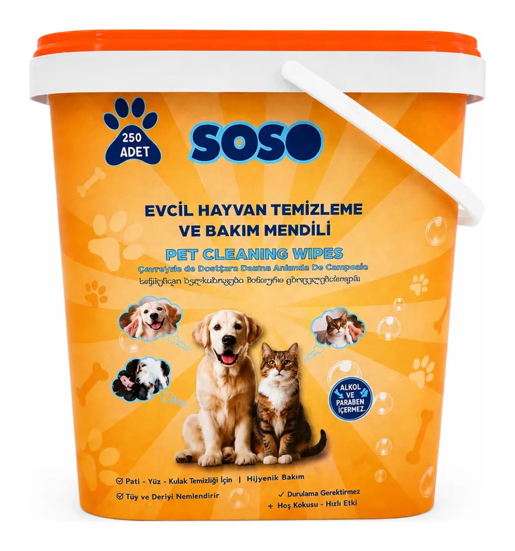 Pet Care & Cleaning Wipes in a Bucket