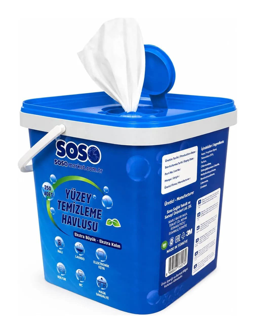 Surface Cleaning Wipes in a Bucket